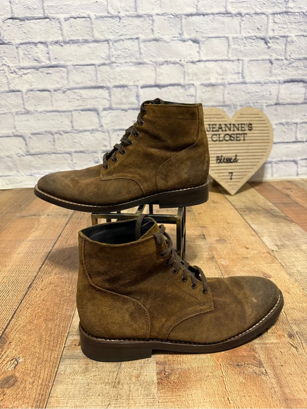 Thursday Boot Company President Everyday Boots Mocha Suede Lace Up Men US 10.5